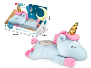 Muñeco de peluche con proyección colorida y relajante de unicornio al por mayor (1)