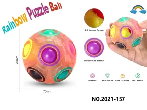 Giocattoli educativi di decompressione magica della sfera dell'arcobaleno dei giocattoli luminosi Commercio all'ingrosso
