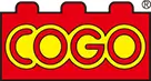 Logotipo de juguetes de bloques de construcción COGO