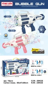 Three cylinder large space bubble gun (with backpack)