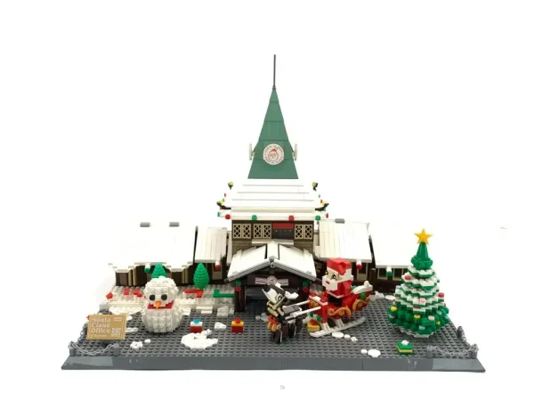 Ensemble de blocs de construction de Noël Bureau du Père Noël en gros (3)