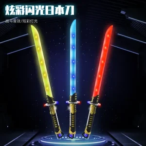 Flash Japanese Big Sword Luminous Lightsaber Toys Wholesale (5)