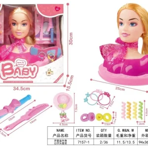 Caja con ventana, juguetes Barbie de medio cuerpo con chasis