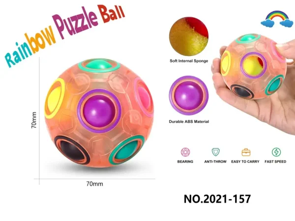 Juguetes luminosos bola mágica del arco iris juguetes educativos de descompresión al por mayor