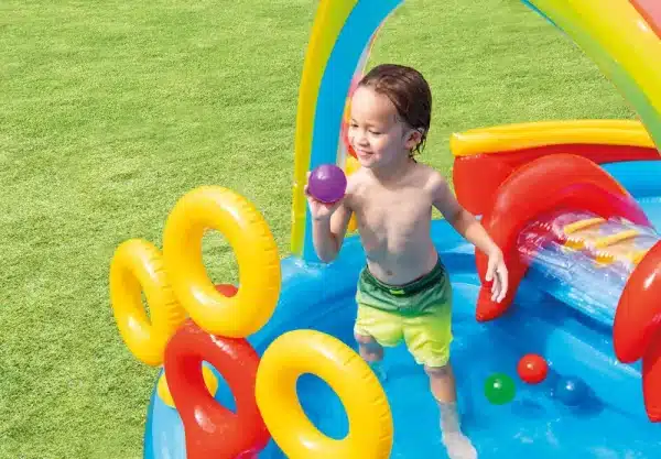 rainbow pool ring inflatable play center Wholesale (2)