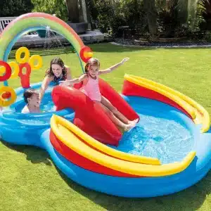 rainbow pool ring inflatable play center Wholesale (6)